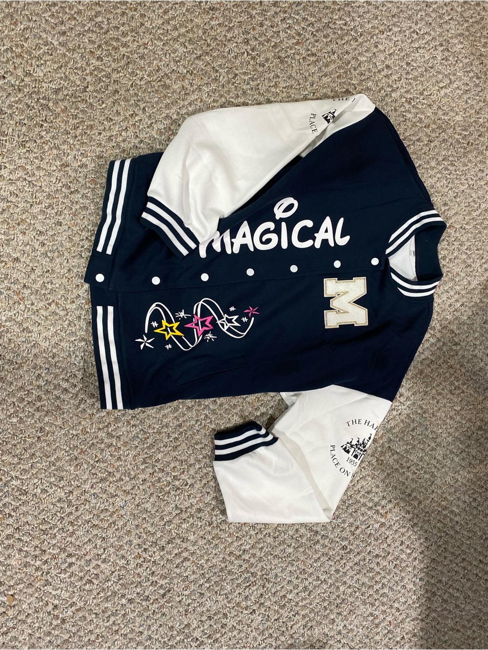 Women’s Navy & White 'Magical' Baseball Jacket